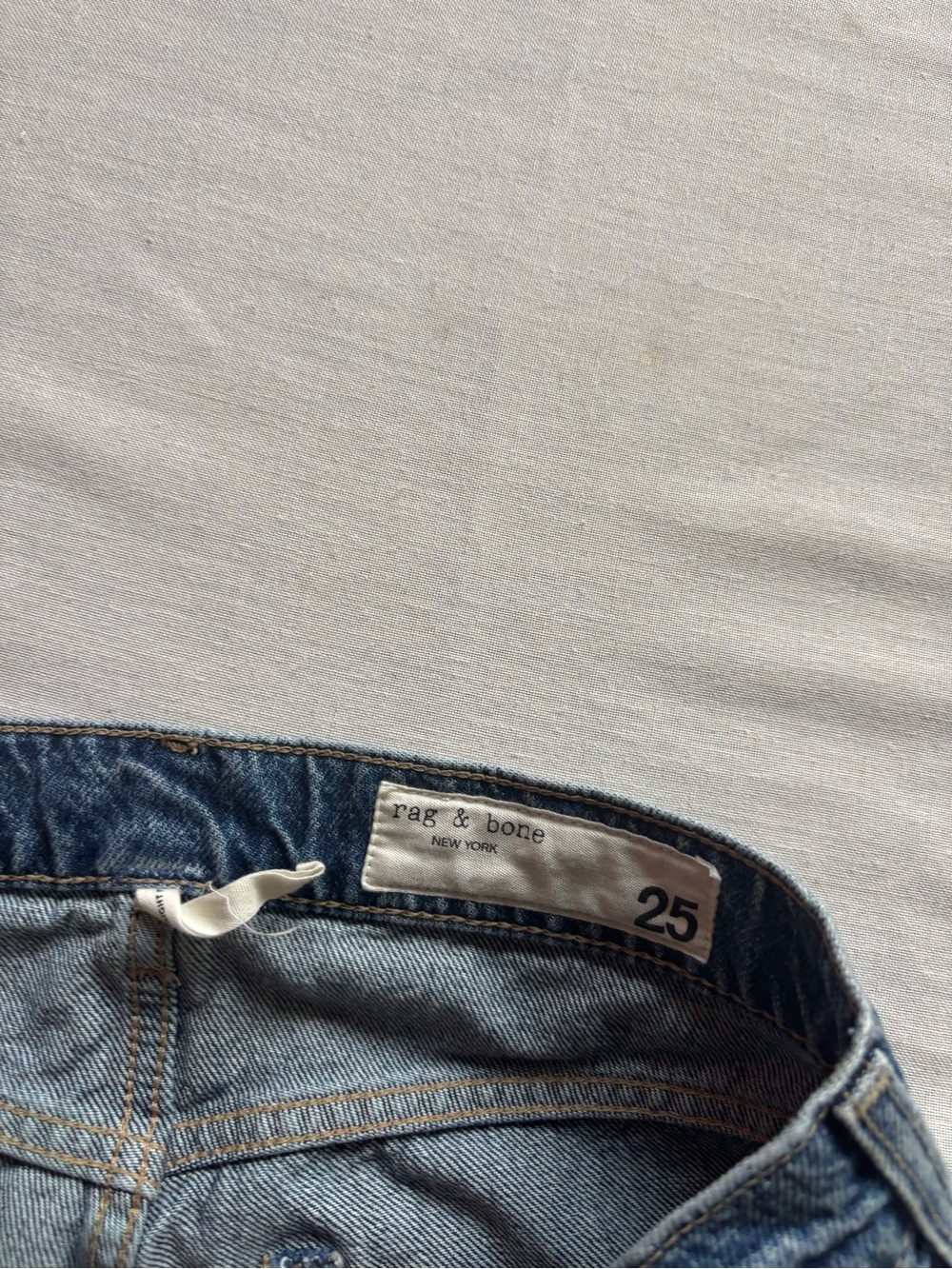 Rag & Bone Saige Low Rise Relaxed Straight Jeans Size 25 Echo Full Length - Picture 3 of 13